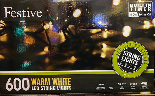 600 Warm White Led Lights 59.9m