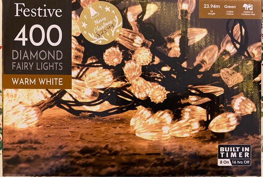 400 Warm White Dimond Lights