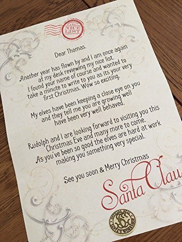 Letter & Nice List From Santa 2023  Please read the description for all the details !